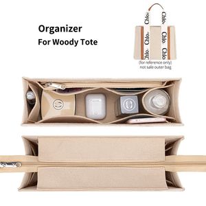 Torebki kosmetyczne torebka organizator Wkładka filcowa torba do makijażu z zamkiem damską luksusową torebkę Tote Shaper for Woody Tote Wewnętrzne torby 231031