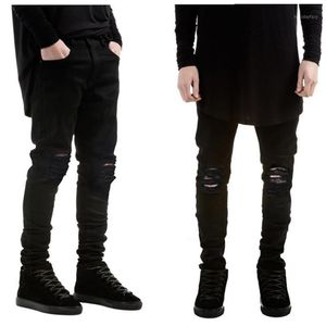 Männer Jeans Mode Männer Schwarz Skinny Ripped Stretch Slim West Hip Hop Swag Denim Motorrad Biker Hosen Jogger12713