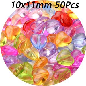 50/100 st Multicolor Heart Akrylpärlor Stjärna Butterfly Flower Löst pärlor för smycken Making Halsband Armband Tillbehör Fashion JewelryBeads smycken