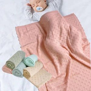 Blankets Soft Cotton Baby Blanket For Born Stroller Cover Swaddle Infant Receiving Knit Accessories Bedding