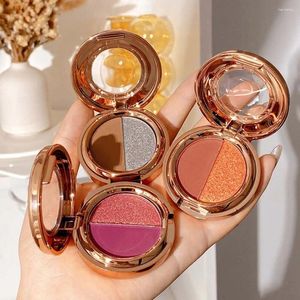 Eye Shadow Professional Women Pumpkin Shine Earth Tone Shimmering Eyeshadow Palette Cosmetics 2 Färger Pigments