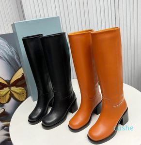 2023 Сапоги, женская обувь, черные высокие высокие сапоги в стиле вестерн из натуральной кожи, женский бренд INS