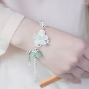 Link Bracelets 2023 Antique Tassel Fairy Crystal Bracelet Women's Hand Decorated With Chinese Style Hanfu Accessories S644