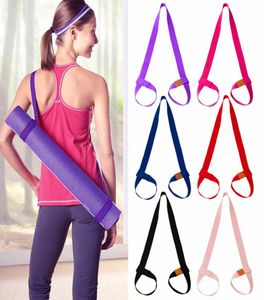 Yoga Mat Strap Belt Justerbar sport Sling Carrier Axel Bär träning Stretch Fitness Elastic6983714