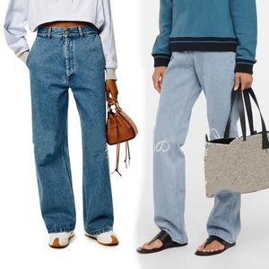 جينز مصممة للسيدات جينز الجينز العليا شارع الخصر جوفاء تصحيح رقص زخرفة الأزرق الأزرق على التوالي سراويل جينز جينز للسيدات