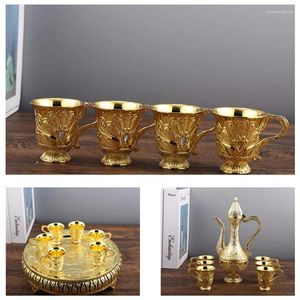 Fiaschetta per vino Set di brocche per vino Forniture per vacanze di matrimonio in famiglia Decorazioni regalo in metallo di corte vintage europea Regali di Natale