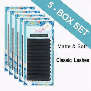 False Eyelashes Yelix 5cases High Quality Faux Mink Eyelash Extension Matte Individual Lashes Cc Curl Fake False Eyelashes For Building 231031