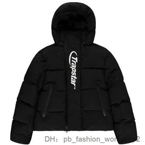 Men's Down Parkas Trapstar Puffer Jacket London Hyperdrive Technical Puffer Jacket - Black White Warm Mens Clothing New Men Top Trapstar down jacket JXQZ