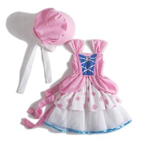 Passende Familienoutfits Bo Peep Kostüm Tutu Kleider Forky Sheriff Buzz Lightyear Cowboy Cowgirl Mädchen Kleid Mädchen Bo Peep Kostüm mit Hut 231030