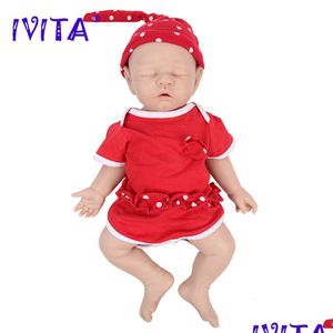 Dolls Ivita Wg1528 43Cm Fl Body Sile Reborn Baby Doll Realistic Girl Unpainted Toys With Pacifier For Children Gift 230710 Drop Delive Dhxnv