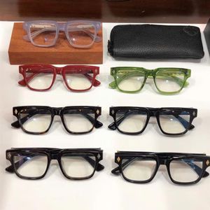Varumärkesdesigner Optiska glasögon Fashion Retro Spectacle Eyeglass Rames For Men Women Thick Myopia Glasses Frame Mens Handmade Eyew218i