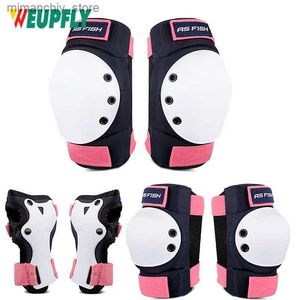 Skate Protective Gear 6Pcs/Set Adult Youth Kids Knee Pads Elbow Pads Wrist Guards Protective Gear for Skateboarding Roller Skating BMX Bicycle Scooter Q231031