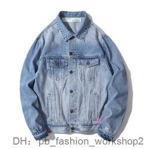 Men's offs Jackets white Ss Spring and Autumn Off White Ow Handdrawn Graffiti Rendered Arrows Made Old offsJacket Coat offs Denim clothing offs 1 E8X2