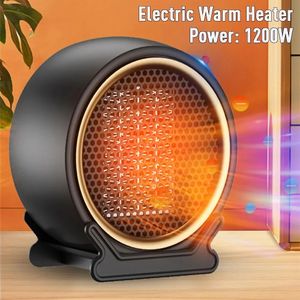 Hemvärmare 1200W Desktop varm luftvärmare PTC Snabb värme Varm luftblåsare 2-växlad hushållsradiator Portable Electric Heater Space Heater 231031