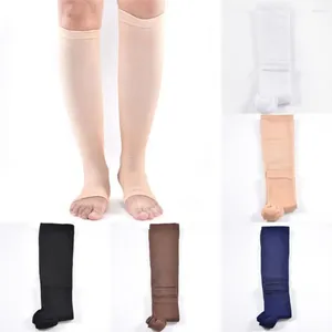 Men's Socks Open Toe Calf Compression Toeless Men Stockings Elastic Sleep For Women