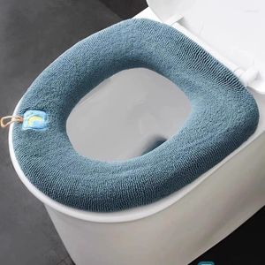 Toalettstol täcker kudde hushåll vinter förtjockad täckning all-säsong universal ring tvättmaskin mjuk kushio