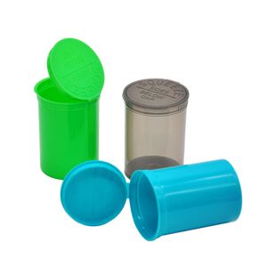 Garrafas plásticas autênticas de armazenamento de plástico de tipo superior, frasco de armazenamento de moedor integrado de enchimento popular para erva tabbco disponível