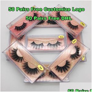 False Eyelashes 1Pair/Lot 3D Mink Long Lasting Reusable Lashes Lash Extension Make Up Fake Eye Drop Delivery Health Beauty Makeup Eye Dhkbx