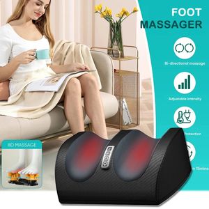 Máquina massageadora de pés shiatsu panturrilha elétrica com massagem de rolamento de calor para tratamento de relaxamento músculos alívio da dor 231030