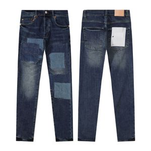 Calças de brim roxas Mens América clássico bem desgastado VINTAGE DENIM JEANS 33 estilos de cor designer de luxo masculino rasgado pintura apliques jeans