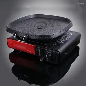 Pans Cassette Oven Grill Outdoor Camping Non-stick Pot Wheat Rice Stone Square Household Barbecue Plate