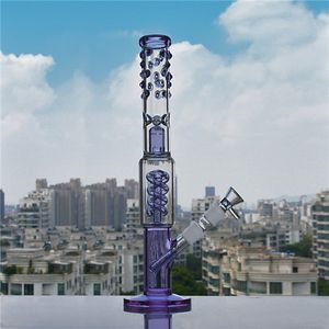 Glass Water Bongs Freezable Coil Hookahs Beaker dab Rigs Bubbler Ice Catcher Smoke Glass Pipe With 14mm Bowl
