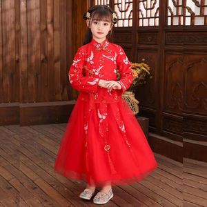 Costume cosplay antico super fata per bambini Abito in stile cinese Tang Performance sul palco Ragazze Hanfu