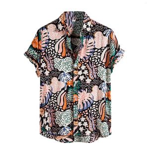 Mäns casual skjortor herr sommar hawaiian strand 3d tryck lyx design vintage kläder överdimensionerade mode y2k ropa hombre