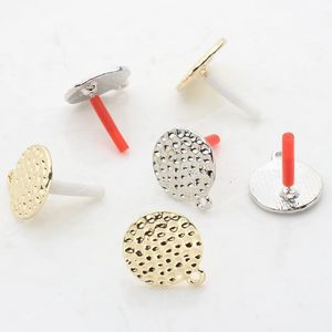 10st/Lot Zinc Alloy Stud örhängen runda metall runda krusningsörhängen för diy örhängen smycken som gör tillbehör smycken som gör jawelry fynd