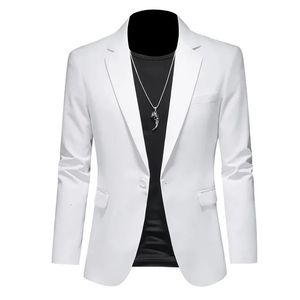 Men's Suits Blazers Fashion Men's Business Casual Blazer White Red Green Black Solid Color Slim Fit Jacket Wedding Groom Party Suit Coat M-6XL 231030