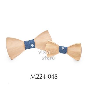 Bow Ties Fashion Chic Father Son Wood Bowtie Men Women Kid Pet Butterfly Suit Tuxedo Party Dinner Wedding Cravat Gift Creative Accessory 231031