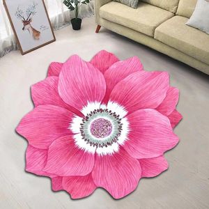 Carpets Flower Shaped Carpet Bedroom Bedside Rug Household Floor Mat Irregular Door For Living Room Tea Table Baby Crawl