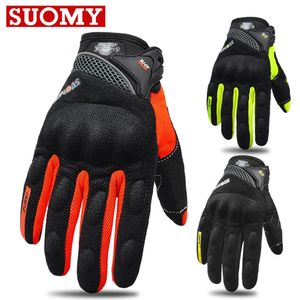 Luvas de ciclismo SUOMY verão tela sensível ao toque motocicleta equitação luva dedo completo malha respirável motocross luvas moto mtb bicicleta da sujeira 231031