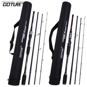 Canne da pesca per barche Goture Xceed 1,98-3,6 m Fuji Anello guida Canna da pesca per spinning in carbonio M / MH Asta per esca elettrica 4 pezzi Canna da viaggio con borsa per tubi Q231031