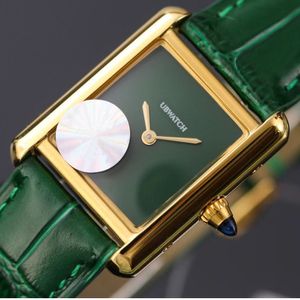 Solo Ladies Green Dial Quartz Battery Power Watch Leather Strap Mens Womens Watches