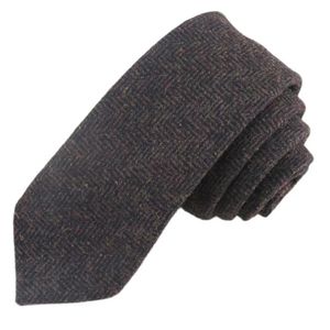 Bow Ries 1PCS/Lotmen's Brown Pinstripe Wol Tie Tie Atmosphere عالية الجودة للغاية/العدد الصغير 231031