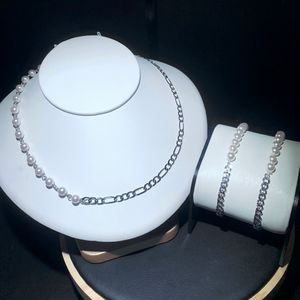Neues Designer-Halsketten-Armband mit halber Perle, halb kubanischer Kette, Perlen, klassisch, für Damen, Mädchen, neue Mode, Iced Out, Zirkonia, Hip Hop, bestes Hochzeitsgeschenk, Schmuck