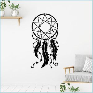 Naklejki ścienne naklejki ścienne Dreamcatcher naklejka naklejka dekoracje domu do pokoi dla dzieci dekoracja dzieła dostawa 2021 Garden Homeindustry Dh1xl