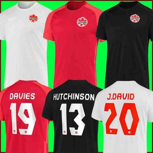 Wholesale american soccer teams for sale - Group buy American College Football Wear Canada Soccer Jersey DAVIES National Team Home Away White Red Third Black Latest DAVID LARIN