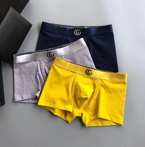 Mens Designers Boxers varumärken Underbyxor Sexig klassisk Mens Boxer Casual Shorts Underkläder Bomull Underkläder 3st med Box M-2XL 88EE