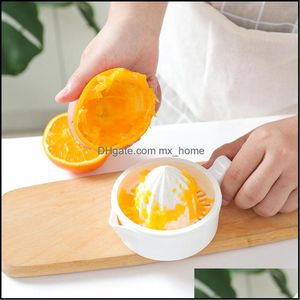 Fruit Vegetable Tools Lemon Orange Juicer Fruit Vegetable Manual Squeezer Durable White Kitchen Tools Family Practical Juicers Facto Dh4Jd