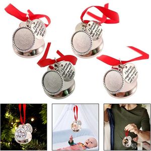 UPS Christmas Tree Pendant Sublimation Love Bell Prendants Decor Decor Tompurines Miniatures Wind Chimes Pendant