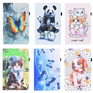 Custodie in pelle animale carino per Ipad 11 Air4 10.9 5 6 7 8 9 9.7 10.2 10.5 Fashion Print Dog Cat Wallet Flip Fashion Cover ID Card Slot Antiurto Tablet PU Bag Book Pouch