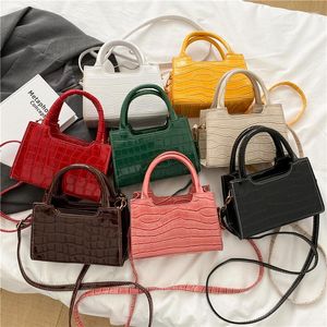 Torby wieczorowe modne Pearl Pasek Pasek Wzór damski Crossbody Pu skóra torebki z najwyższej ręki Kobiet Messenger Mini ramię