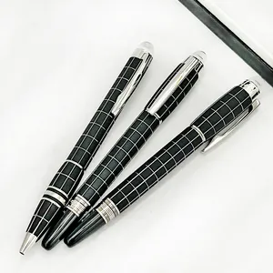 Giftpen Hoge kwaliteit Luxe pen K Crystal Head Fountain Pen Transparante Cap Classique Black Resin met cadeauvulling