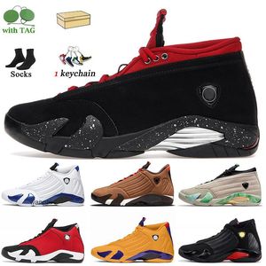 Scarpe Jumpman 14s Scarpe da basket Scarpe da ginnastica da uomo Winterized Spm Bianco Desert Sand University Oro Rossetto rosso Fortune Nero Top 14 Uomini