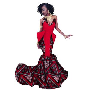 Vestidos De Cera Da Forma venda por atacado-Vestido da África de verão para mulheres sereia vestidos longos vestido de moda ankara formal vestido de cera de algodão africano wy13002701
