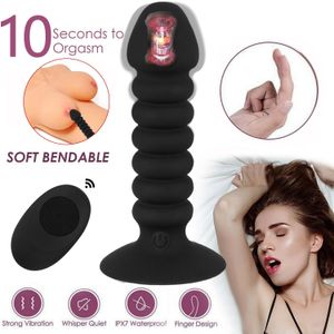 Prostate Vibrating Massager Anal Butt Plug G spot Dildo Sex Toy For Women Men