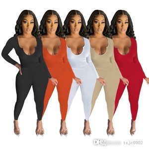 Women Sexy Deep V Long Sleeve Pants Sportswear Fall Winter Brushed Elastic Leggings 2 piece Set