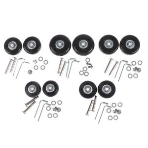 Bag Parts Accessories Luggage Wheel Suitcase Replacement Wheels Axles Repair Rubber Travel Black With Screw Sizes Set253o